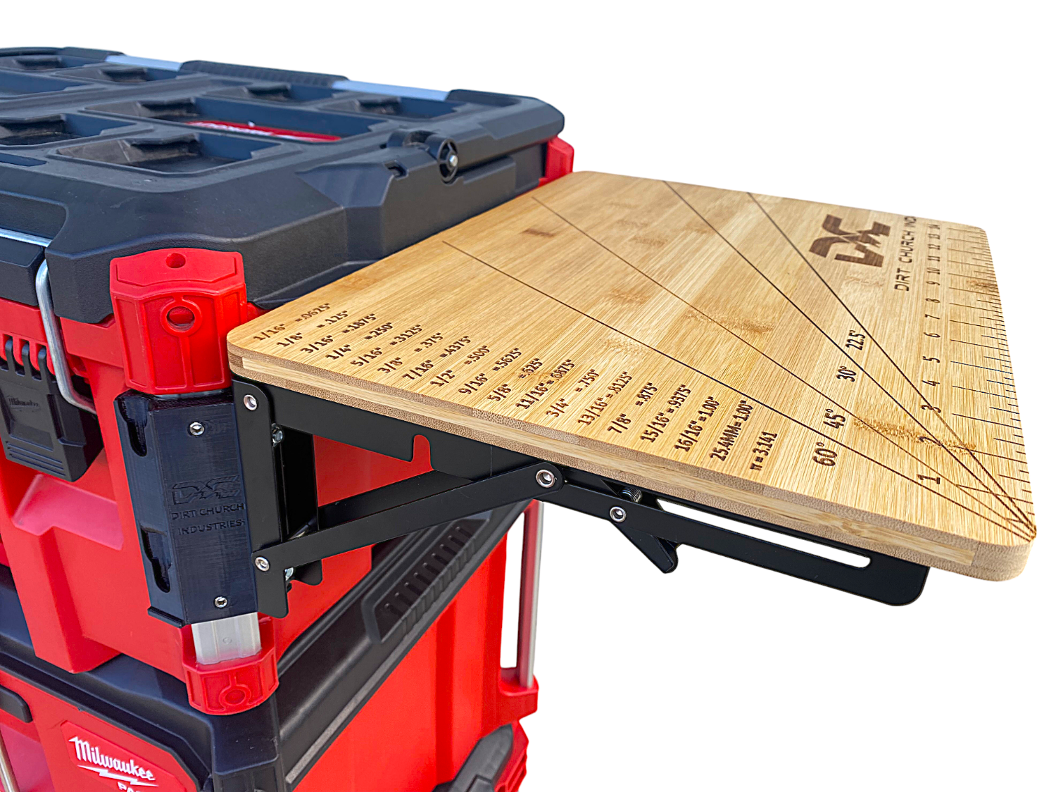 Milwaukee Packout, Quick Detaching/Folding Bamboo Table