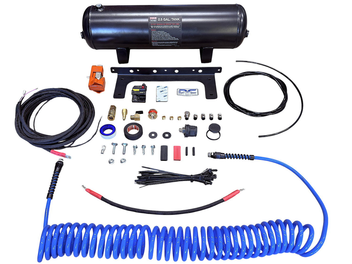 2017-2026, Ford Super Duty (BRUSHED) Dual ARB Compressor Kit, Above The Spare Tire